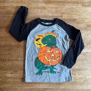 Carter’s Kid Boys Halloween long sleeve tee dinosaur and pumpkin size 5